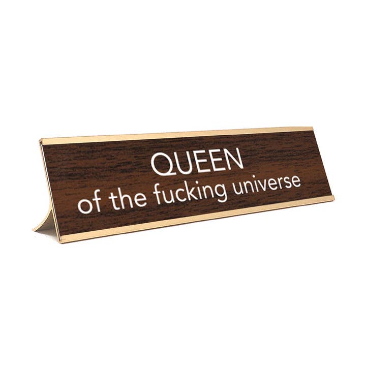 "Queen Of The Fucking Universe", (Brown/Gold) for wholesale by AAHS Enterprises