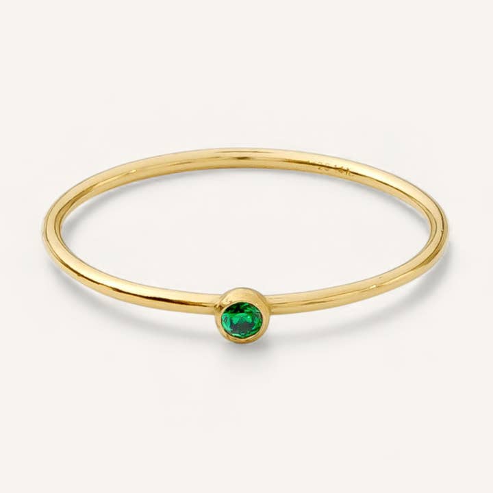 Gemstone Stacking Ring - Green for wholesale by MISSA & KISSA