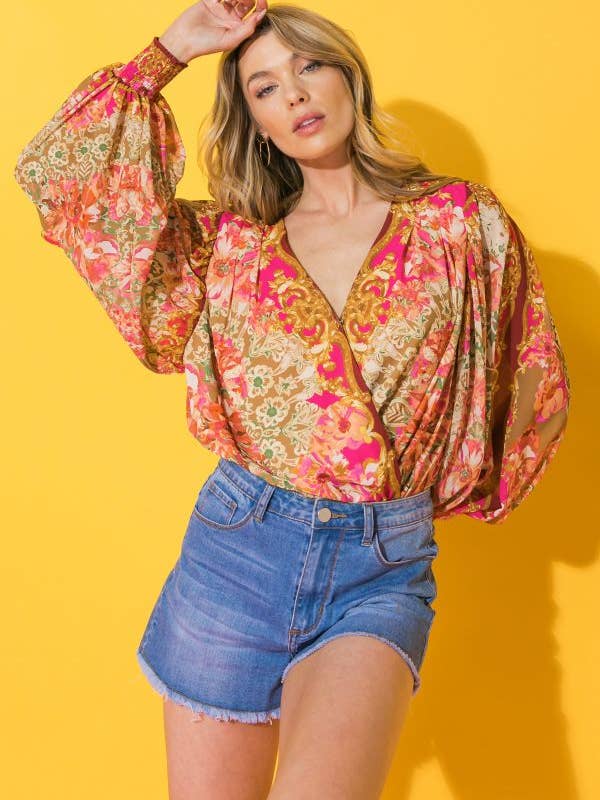 Een geweven romper met print - IT11967 voor wholesale door FLYING TOMATO