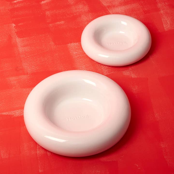 HotDog Pets - Wholesale Pet Bowl - Cat/Dog - White ceramic dog feeder6