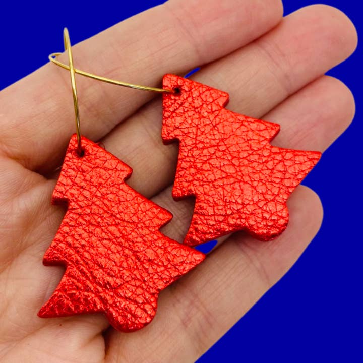 Cerchi di Natale - Rosso Metallico per la vendita all'ingrosso da parte di Polka Polly