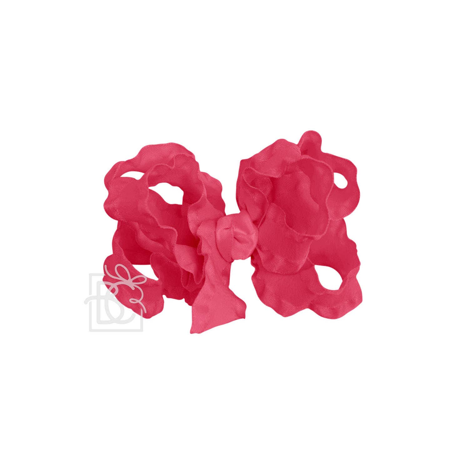 Beyond Creations, LLC - Wholesale Hair Bow - Kids - DOUBLE RUFFLE BOW ON CLIP6