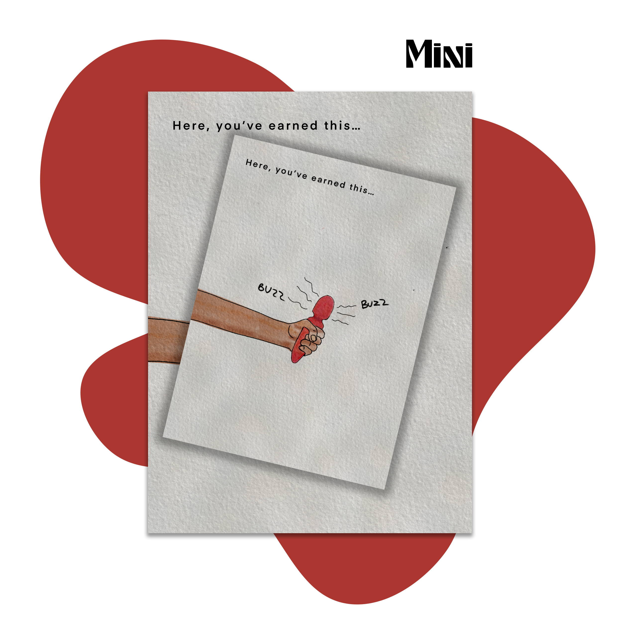 Handsel and Petal - Wholesale Everyday greeting card - Here, Vibey. - Mini1