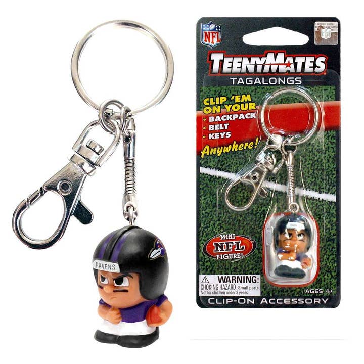Baltimore Ravens TeenyMate Tagalongs Keychain for wholesale by Party Animal, Inc.
