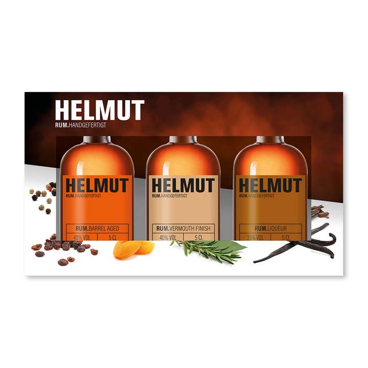 Mini scatola da degustazione HELMUT Rum per la vendita all'ingrosso da parte di HELMUT Wermut