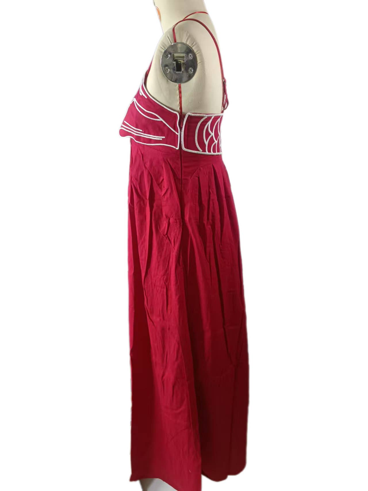Rosa Clothing - Wholesale Dress - Women's - Vivid goldfish embroidered strappy maxi dress11