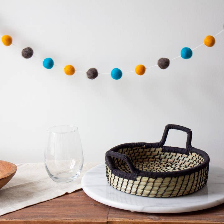 Global Crafts – Großhandel Wimpel/Girlande – Pom Pom Filz Girlande - Kinderzimmer-Dekor12