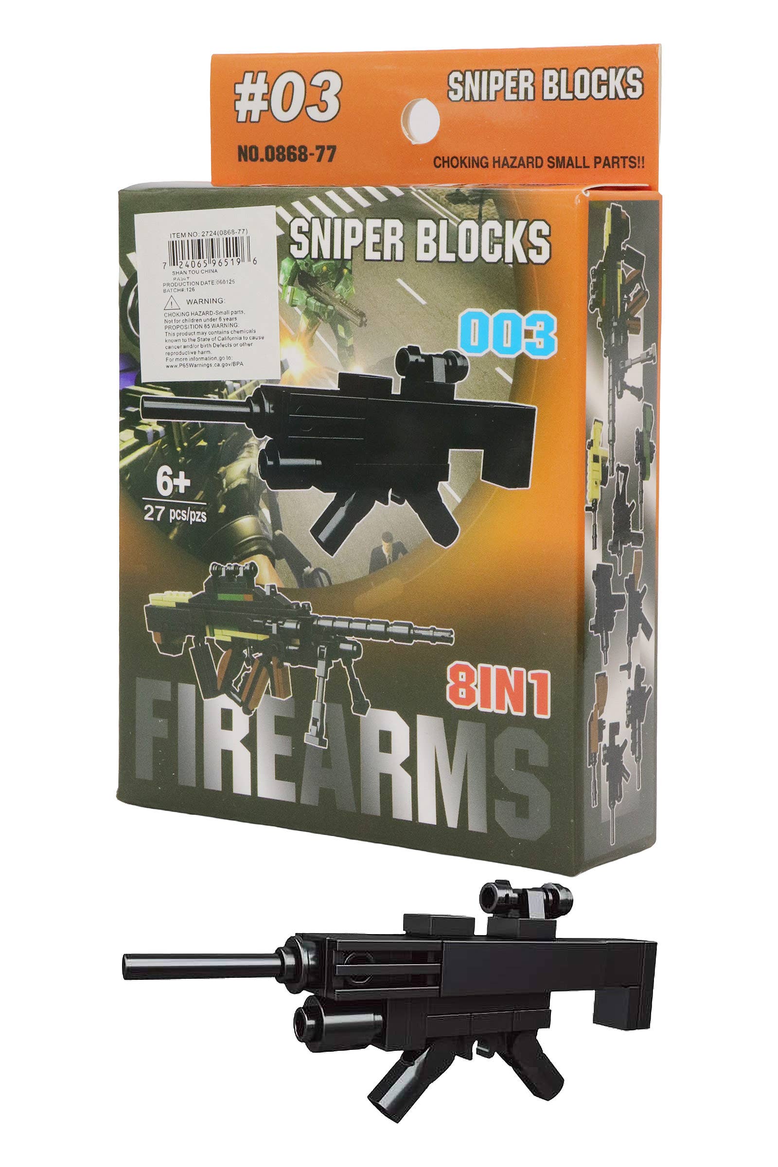 SORTIERT Feuerwaffen-Scharfschütze DIY Baustein-Kit - 16 Boxen für den Großhandel auf Faire9