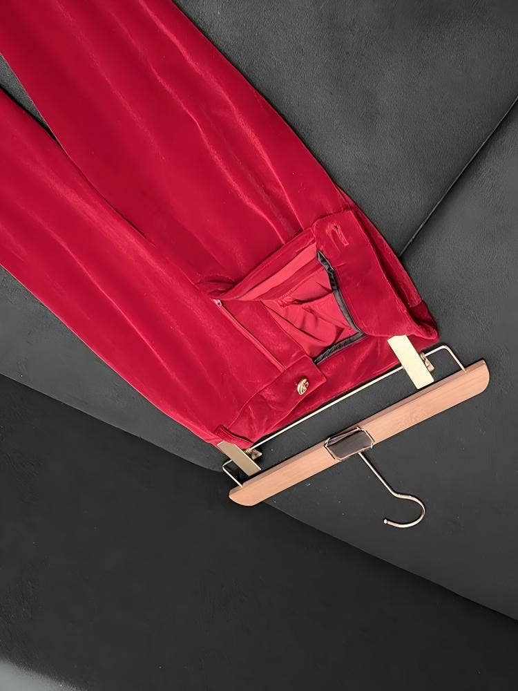 Sanyao Fashion – Engroshandel Habitter – til kvinder – SY517Y Fløjl Skræddersyet Jakkesæt til Kvinder – Blazer & Bukser15