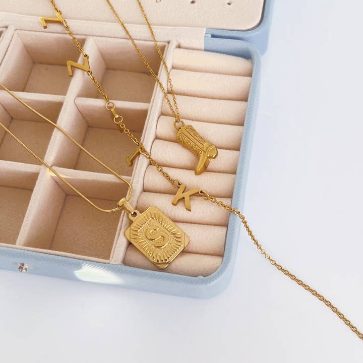 AzzaikJewelry - Wholesale Link & Chain Necklace - Cowboy Boot Charm Necklace Stainless Steel8