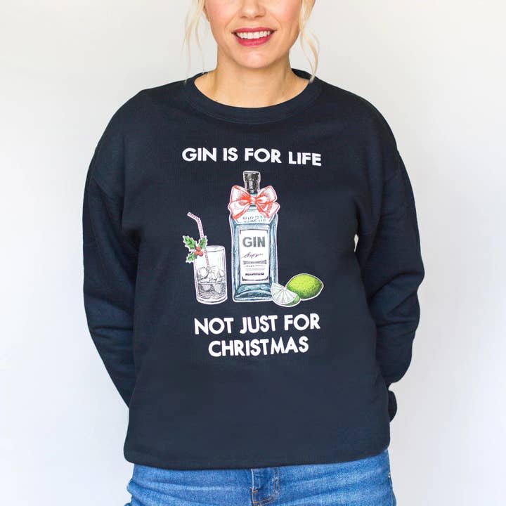 'Gin Is For Life' Christmas Jumper for wholesale by Of Life & Lemons