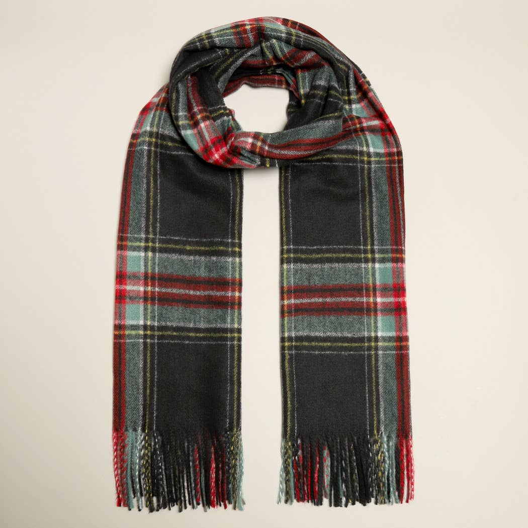 Fashion City - Wholesale Scarf - Women's - Wide Plaid Tartan Cashmere Feel Scarf Shawl8