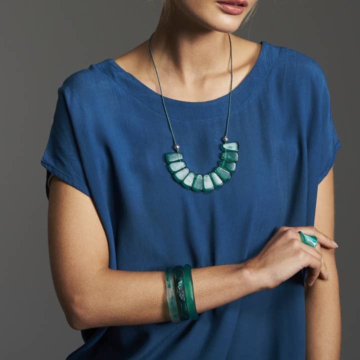 Polka Luka - Wholesale Jewellery set - Silk Road Triple Resin Bangle14