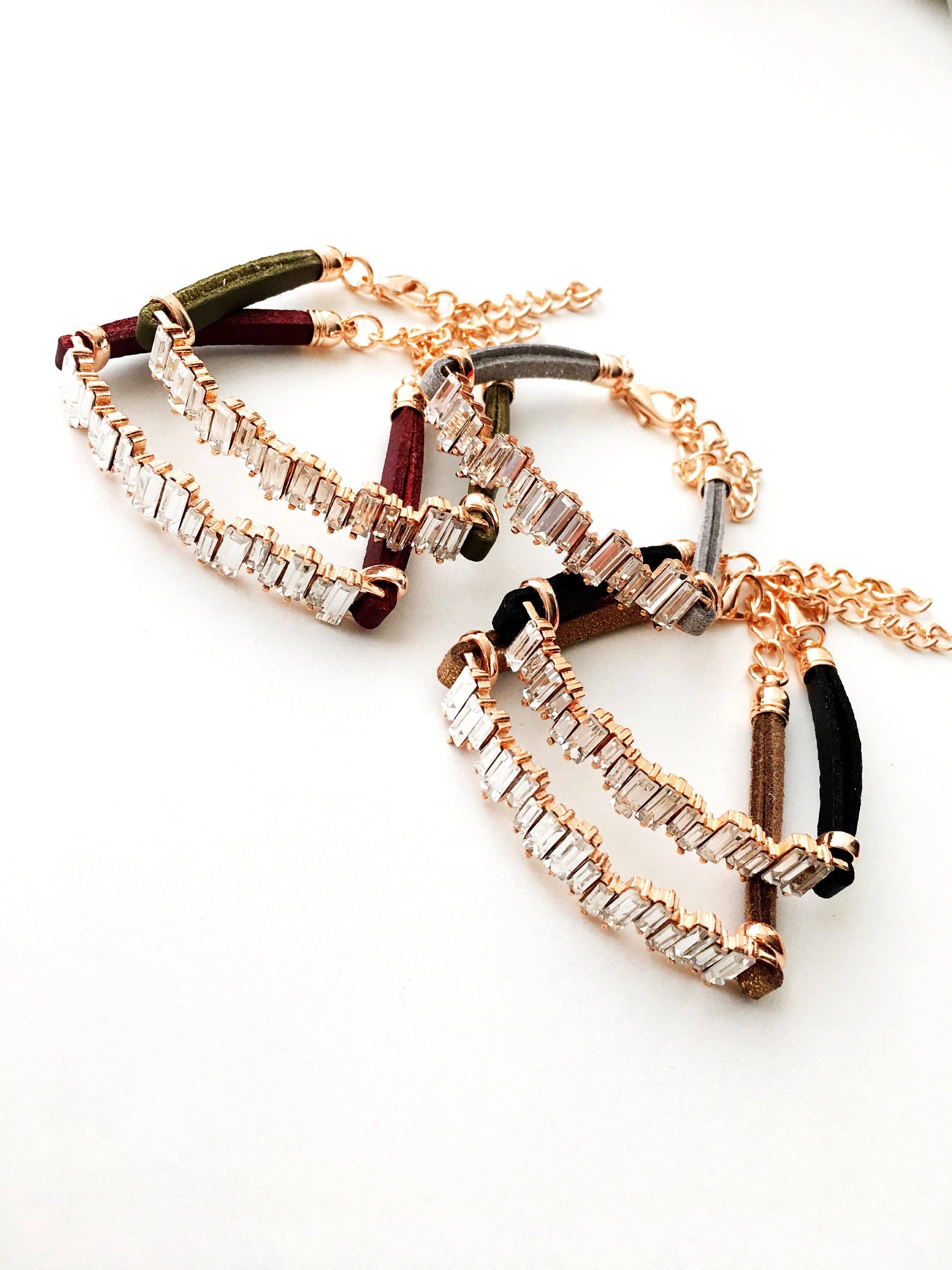 Evileyefavor - Vendita all'ingrosso Parure di gioielli - Set di bracciali in argento malocchio, bracciale rigido, braccialetto baguette, ciondolo angelo5