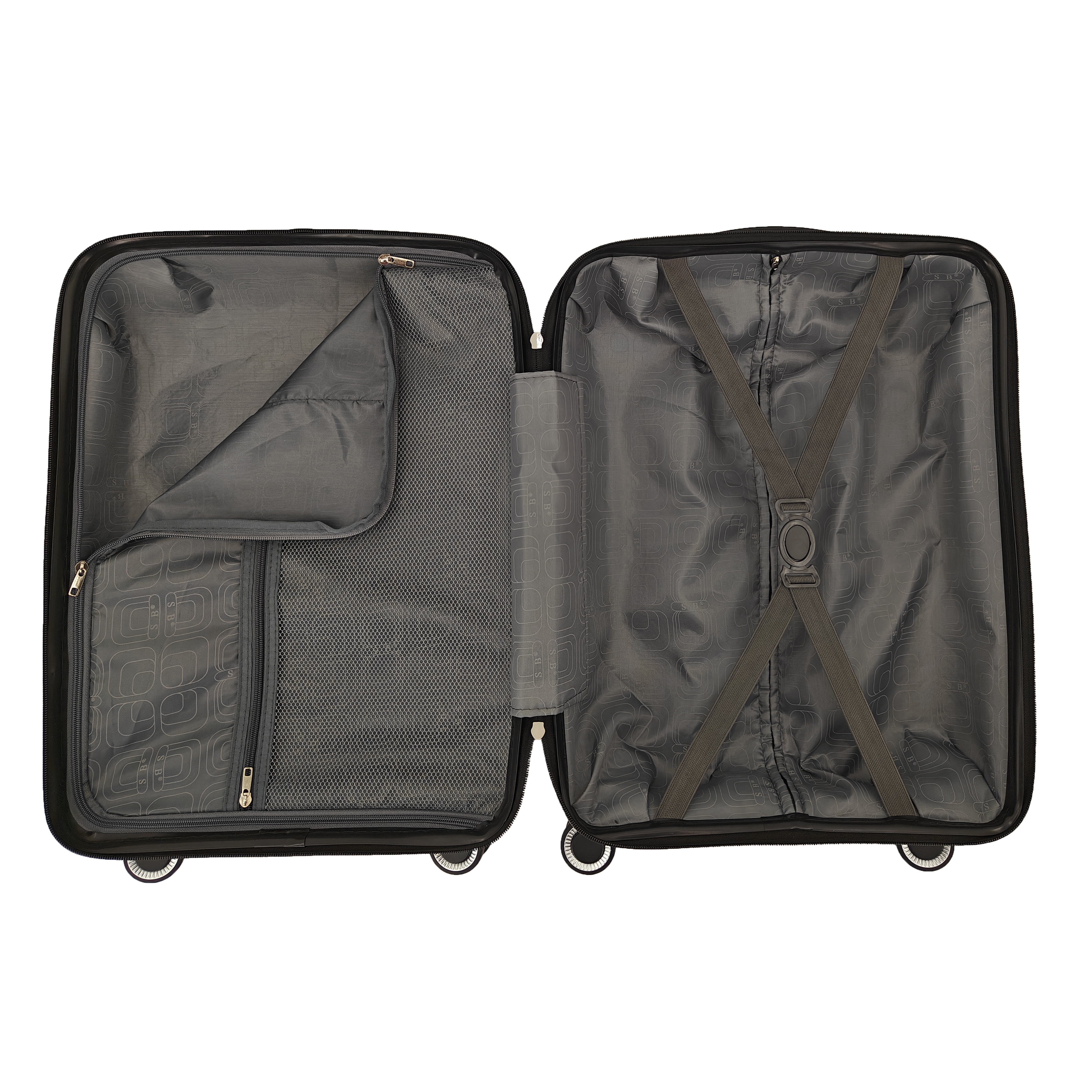 Super Bazaar - Wholesale Luggage - 3-piece luggage set 4 double wheels trolley - TSA lock14