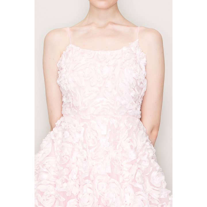 INA - Wholesale Dress - Women's - Cotton Sleeveless Floral Applique Mini Dress