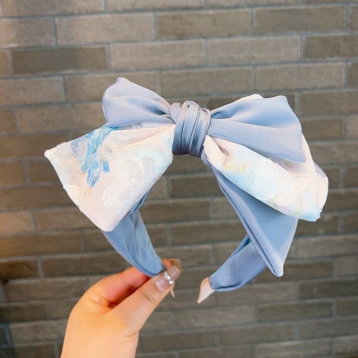 PEACH ACCESSORIES - Wholesale Fashion Headband - Women's - HA840 Floral satin double layer headbands4