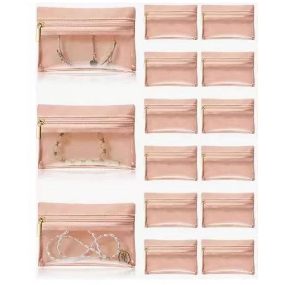 wandf - Wholesale Jewelry Box/Organizer - 6Pcs Portable Jewelry Storage Pouch, Transparent Zipper Bags8