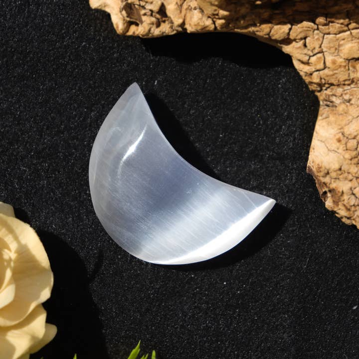 Natures Artifacts Inc - Wholesale Spiritual Stone/Crystal - Selenite Half Moon | Healing Selenite Moon3