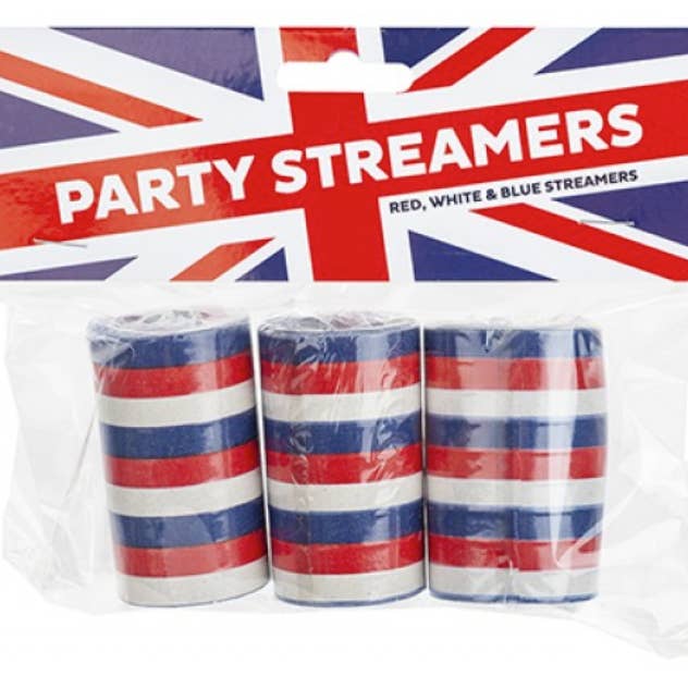 My Wholesale Warehouse - Wholesale Party sign/banner - 3 PACK UNION JACK PARTY STREAMERS (PMS 324019)0