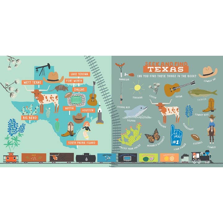 Gibbs Smith - Wholesale Baby & Toddler Book (0-2) - All Aboard! Texas: A Seek & Find Book4