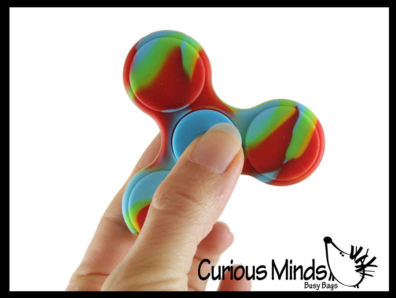 Curious Minds Toys - Wholesale Fidget Toy - Kids - 1 Silicone Tie Dye Fidget Spinner Toy - Spinning Hand Fidget2