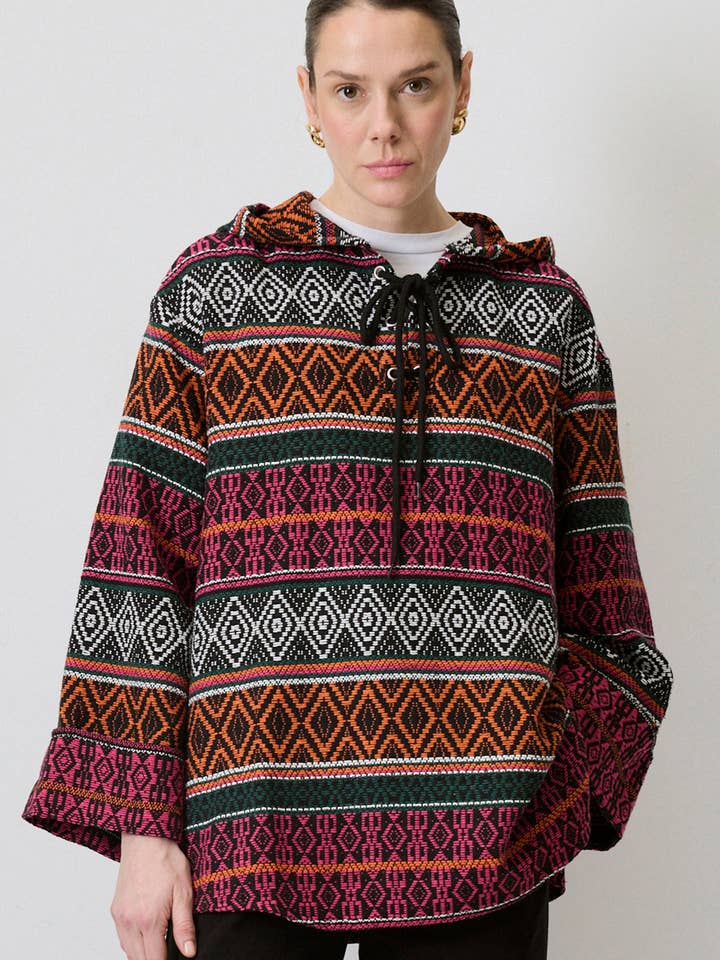 Multi Colored ETHNIC PATTERNED SWEATSHIRT for wholesale on Faire2