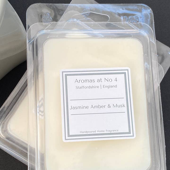 Jasmine, Amber & Musk Wax Melt for wholesale by Aromas at No 4