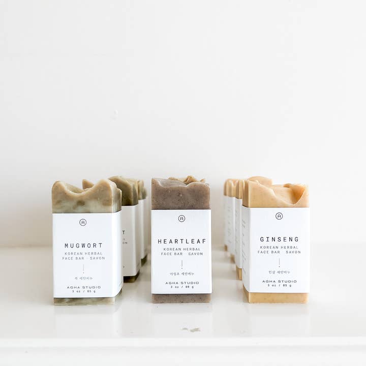 Agha Studio - Wholesale Facial Cleanser - Mugwort Korean Herbal Face Bar1
