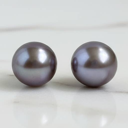 Chunky Pearl Stud Earrings (1E01e) for wholesale by iBijoux