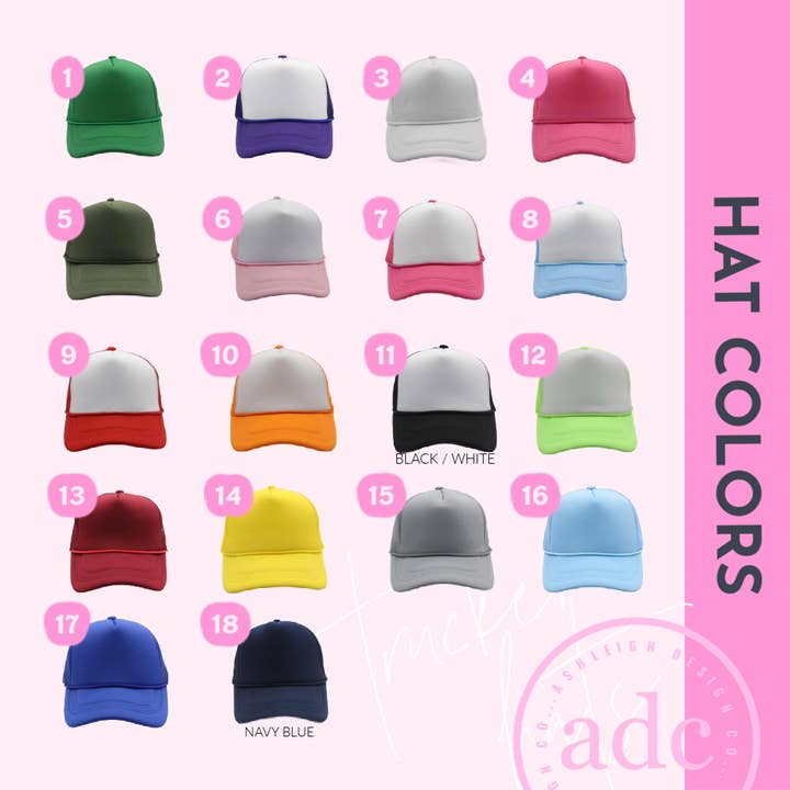 AshleighDesignCo - Wholesale Trucker hat – Unisex - Custom Trucker Hats2