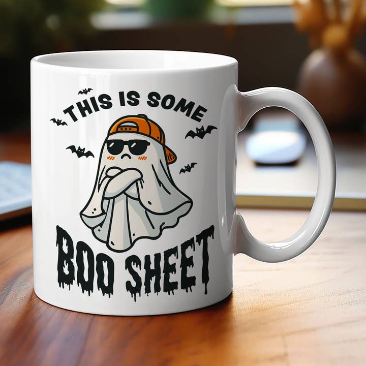 This Is Some Boo Sheet Halloween Themed Mug for wholesale by House of Binky