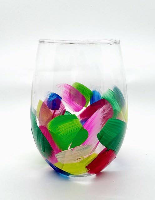 Heather Eck Artist LLC - Wholesale Wine Glass - Customize | Stemless Wine Glasses | Colorful Wine Glasses1