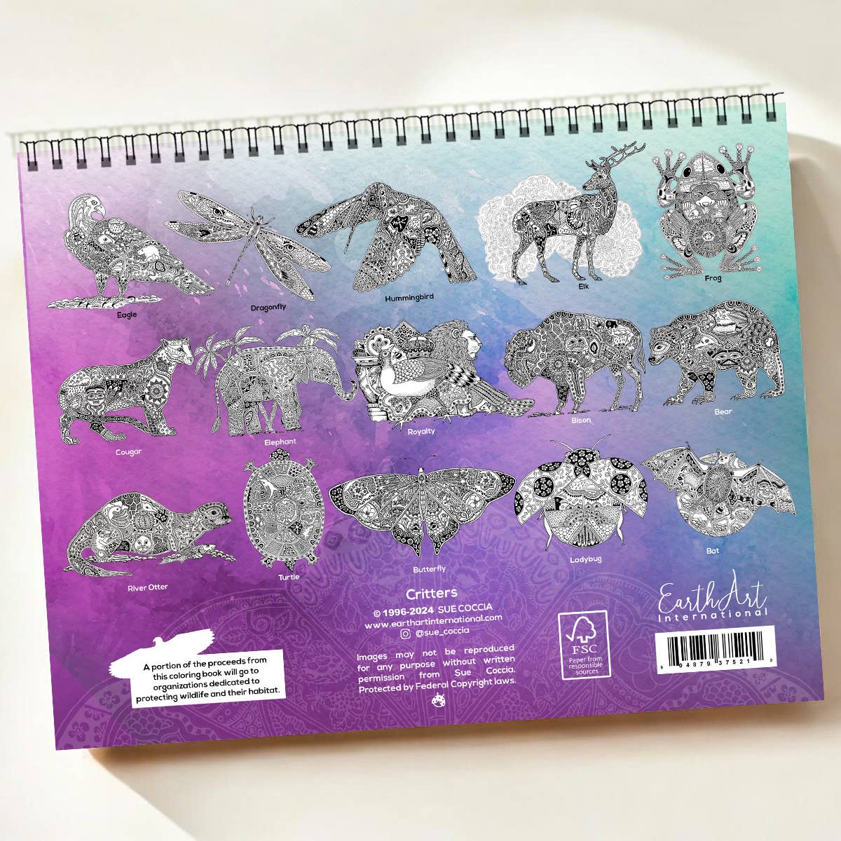 EarthArt International - Wholesale Kleurboek - Volwassene - Critters kleurboek1