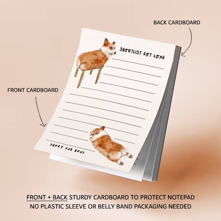 Liyana Studio - Wholesale Notepad - Corgi Shortlist Notepad - To-do List Notepads4