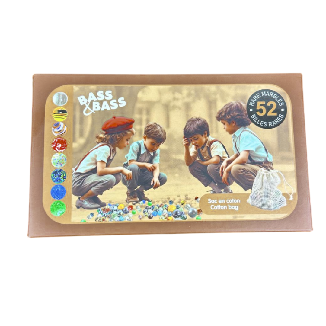 BASS&BASS - Wholesale Classic Toy - Kids - RARE marbles – Set of 52 marbles - My Little Gift2