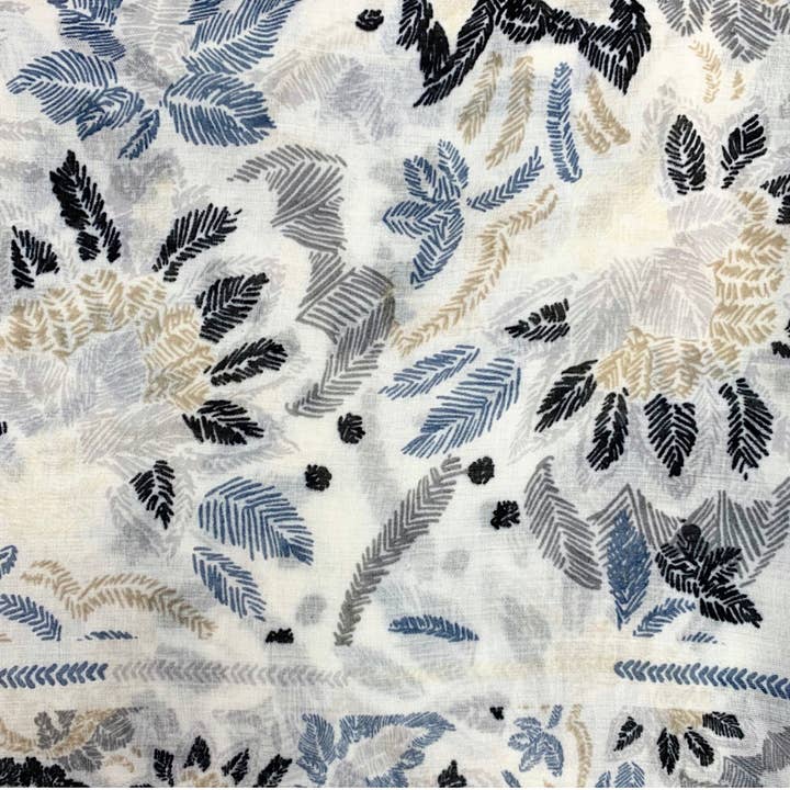 Lili Scarves (US Duty Free) – wholesale Scarf – Women's – Summer Leaves Print Scarf14