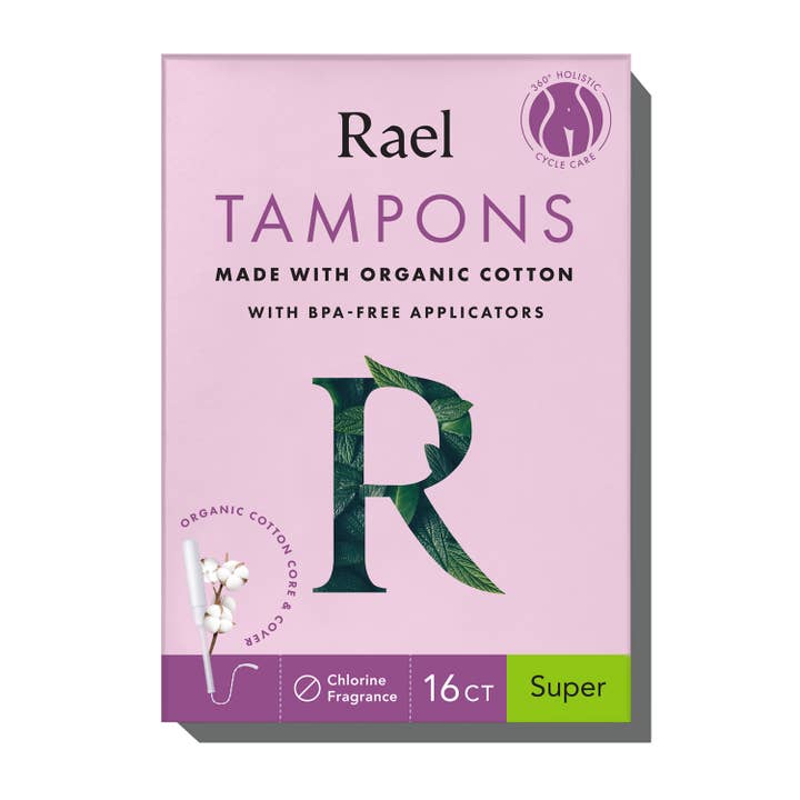 Rael - Wholesale Tampon - Rael Organic Cotton Tampons with Long Applicators - Super