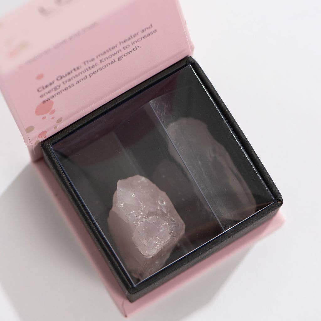 GeoCentral - Wholesale Spiritual Stone/Crystal - Love Mini Crystal Pack Stocking Stuffer - Rose Quartz3