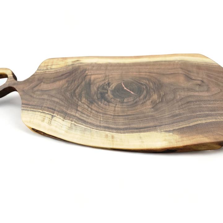 MZ Fine Designs - Wholesale Cheese Board - Black Walnut Live Edge Charcuterie Board with Handle4