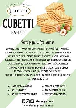 Mercato di Bellina - Wholesale Cookie - Dolcetto Cubetti – Hazelnut Cream Filled Wafer Cookies1