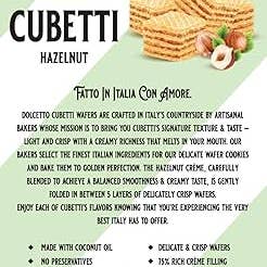 Mercato di Bellina - Wholesale Cookie - Dolcetto Cubetti – Hazelnut Cream Filled Wafer Cookies1