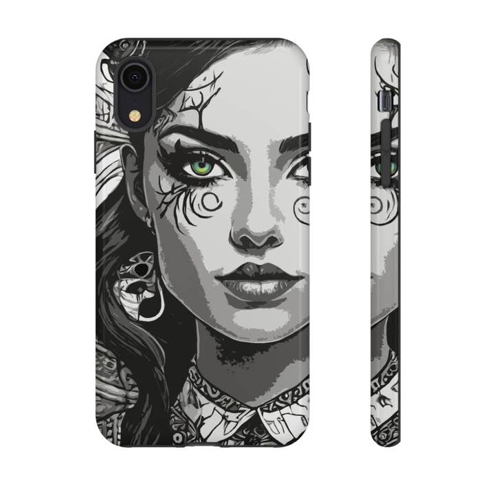 Green Eyed Devilish Beauty Tough Phone Case for wholesale by Studio 653 Clothing Co