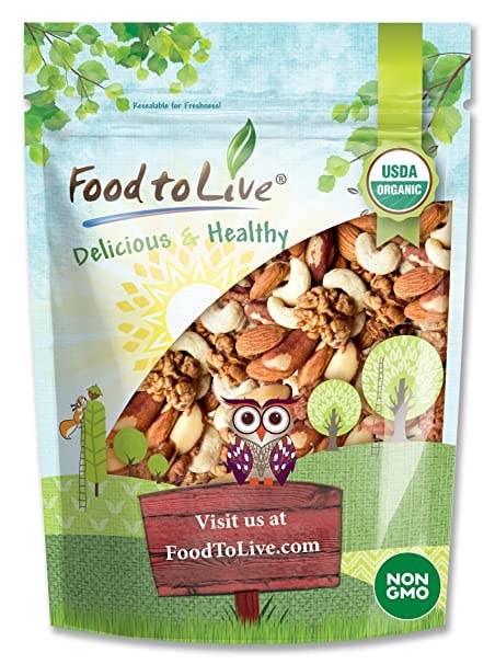 Food To Live – wholesale Nuts – Organic Mixed Raw Nuts – Cashew, Brazil Nut, Walnut, Almond0