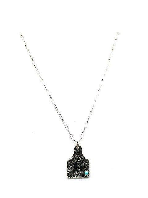 Snowing West - Wholesale Pendant/Charm Necklace - Western Initial Cattle Tag Necklace5