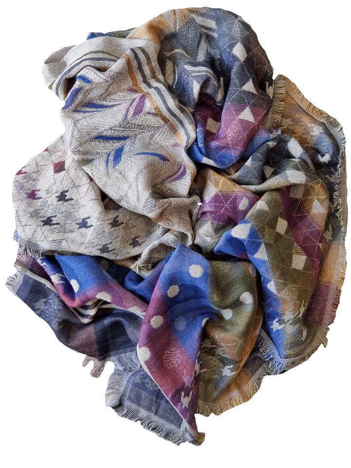 MIX IT UP WOOL BLEND MULTICOLOUR SCARF for wholesale by Salisa Scarves