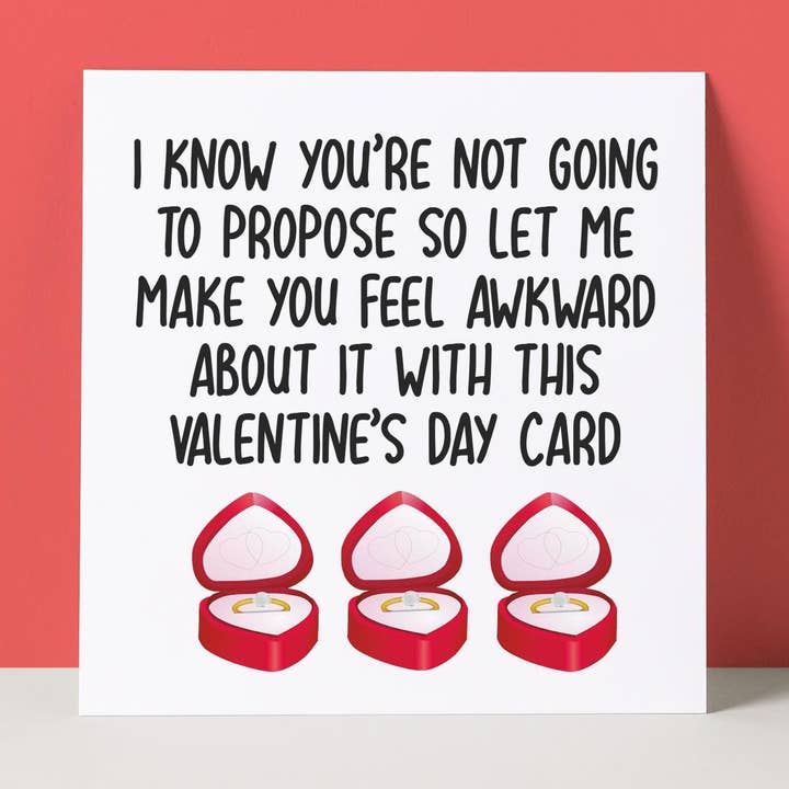 PROPOSITION MALADROITE - CARTE DE SAINT-VALENTIN pour la vente par Pack a Punch Designs