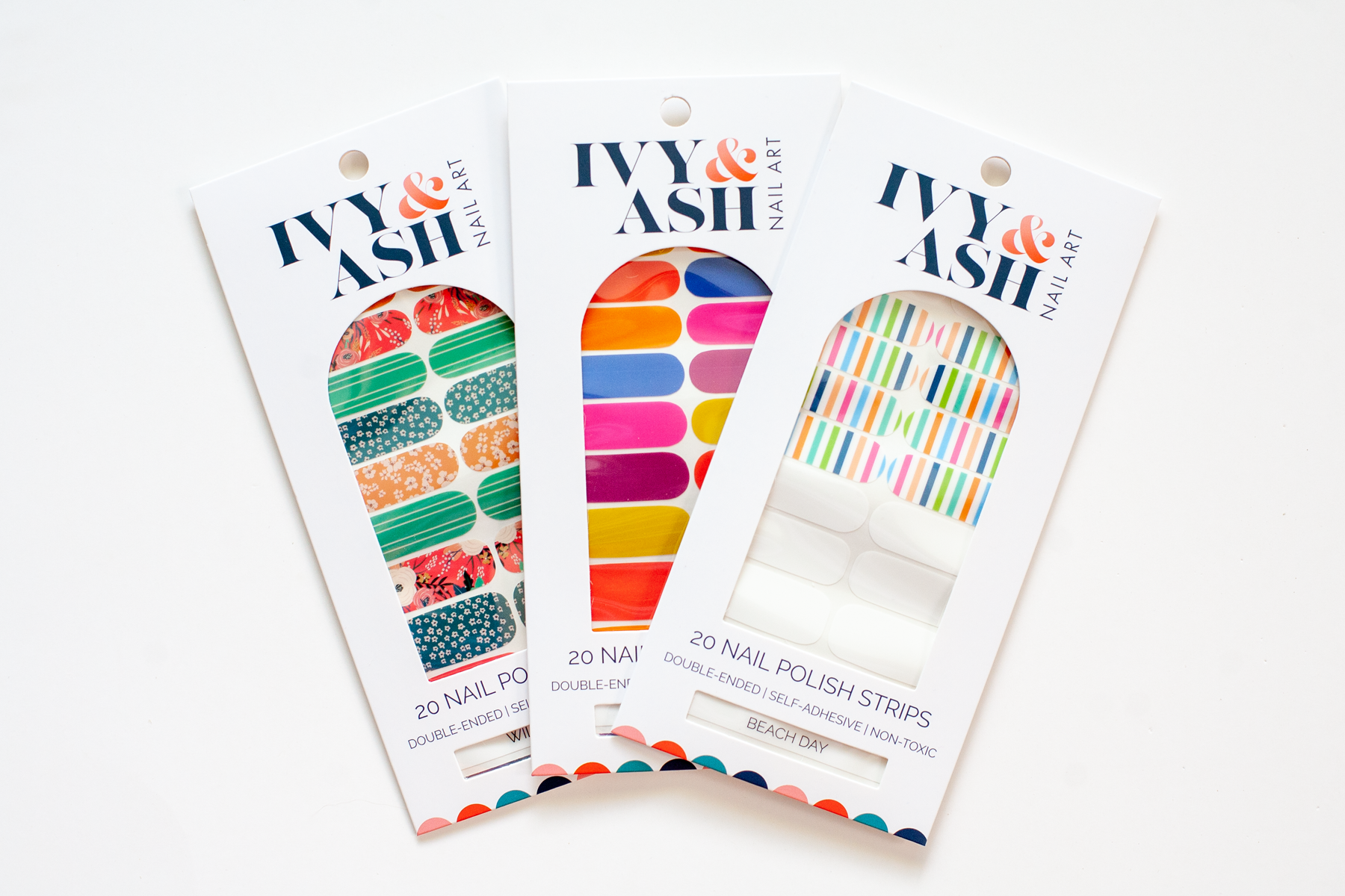 Ivy & Ash - Wholesale Nail Art/Decal - Wildflower | Colorful Summer Florals Nail Wrap Set4