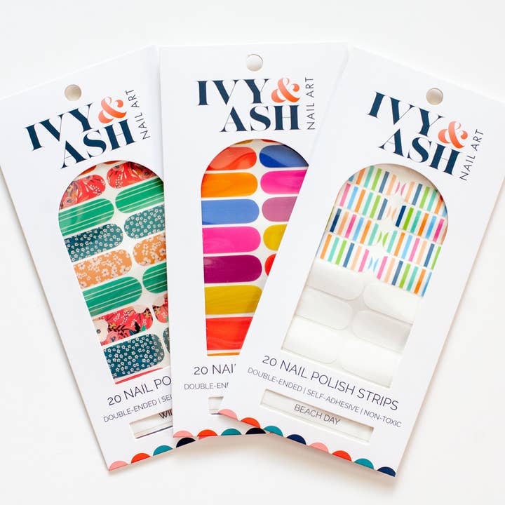 Ivy & Ash - Wholesale Nail Art/Decal - Wildflower | Colorful Summer Florals Nail Wrap Set4
