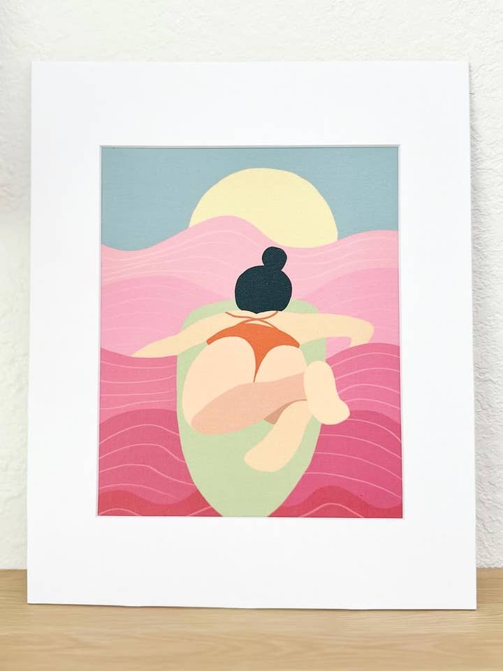 "50 Shades of Pink" Matted Print for wholesale by Angela Wan Art